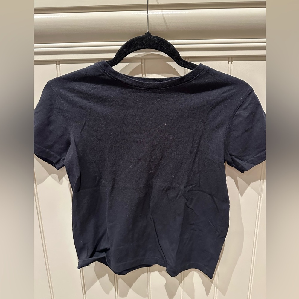 FRENCH TOAST Boys Size 8 Large Black Short Sleeve Tee Shirt